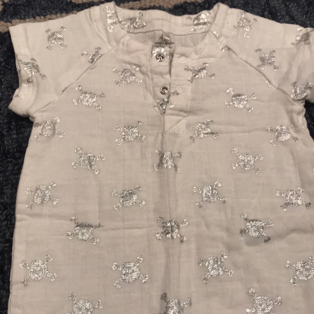 Aden + Anais Jumper with Silver Skulls!